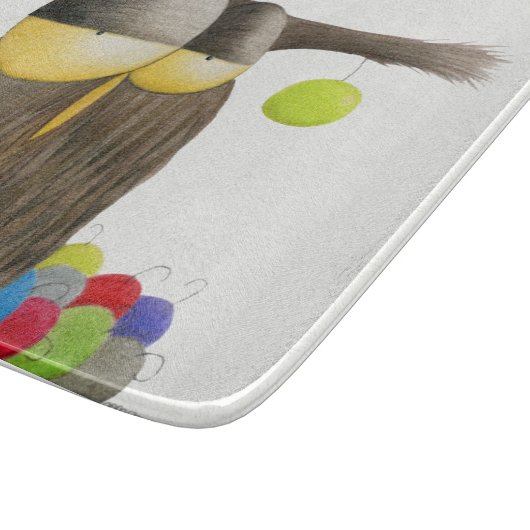 Planche À Découper Chouette de Noël (Coin)