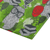 Planche À Découper Chouette en roses rouges (Coin)