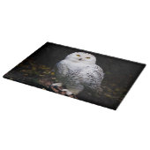 Planche À Découper Chouette hivernale majestueuse (Coin)