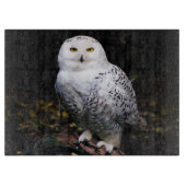 Planche À Découper Chouette hivernale majestueuse (Devant)