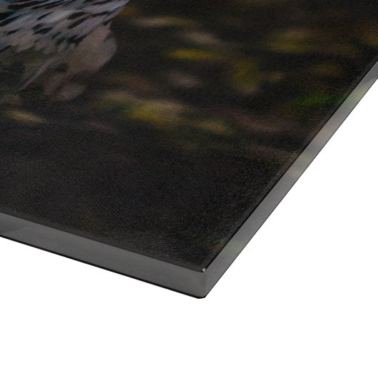 Planche À Découper Chouette hivernale majestueuse (Coin)