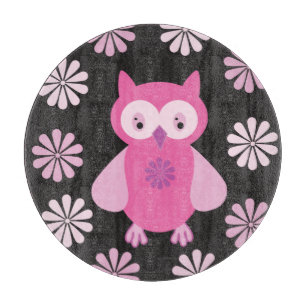 Planche À Découper chouette rose mignonne