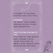 Planche À Découper Chouette Spirit Animal Bleu Planche Décorative