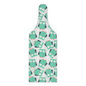 Planche À Découper Chouettes lunaires turquoises (Devant)