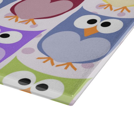 Planche À Découper Chouettes mignonnes, Chouette Motif, Chouettes pou (Coin)