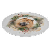 Planche À Découper chow chow Christmas Wreath Festive Pup (Coin)