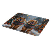 Planche À Découper Chow Chow Dogs Christmas Snow Holiday (Coin)