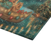 Planche À Découper Chow Chow Noël Festive Voyage (Coin)