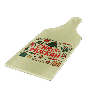 Planche À Découper Chrismukkah Hanoukka Noël Juif Religieux