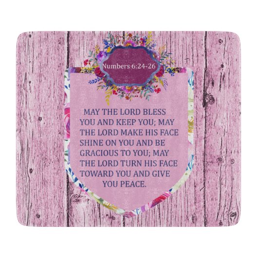 Planche À Découper Christian La Bible Florale Rose Verse (Devant)