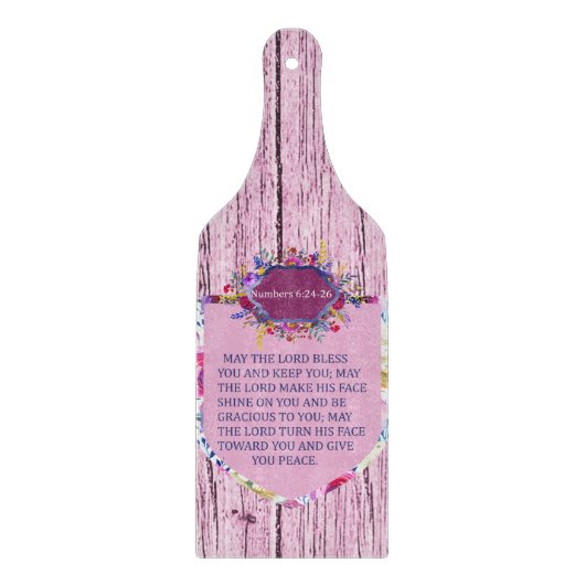 Planche À Découper Christian La Bible Florale Rose Verse (Devant)