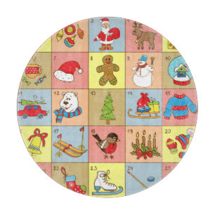 Planche À Découper Christmas Advent : Collection d'éléments Doodle