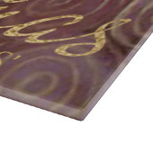Planche À Découper Christmas Burgundy and Gold Swirls (Coin)