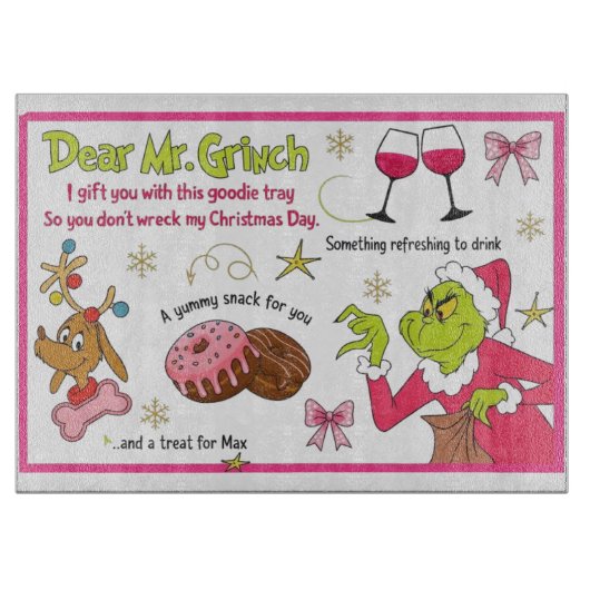 Planche À Découper Christmas Eve Santa Milk & Cookie Board (Devant)