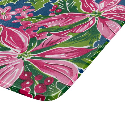 Planche À Découper Christmas Holly And Flower Patterned  (Coin)