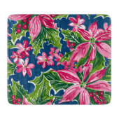 Planche À Découper Christmas Holly And Flower Patterned  (Devant)