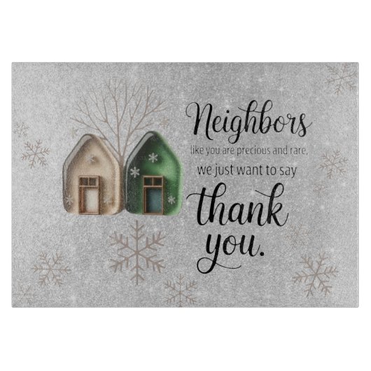 Planche À Découper Christmas Neighbor Thank You Gift  (Devant)