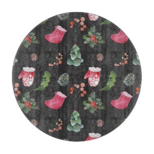 Planche À Découper Christmas Reindeer : Aquarelle Motif sans couture