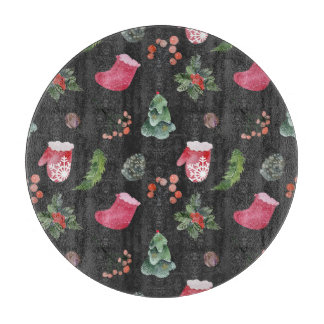 Planche À Découper Christmas Reindeer : Aquarelle Motif sans couture