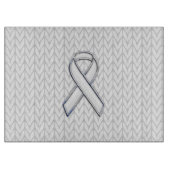 Planche À Découper Chrome Comme Blanc Knit Ribbon Sensibilisation Imp (Devant)