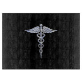 Planche À Découper Chrome Comme Caduceus Symbole Médicale (Devant)