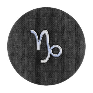 Planche À Découper Chrome comme Capricorn Symbole Zodiaque sur la pea