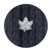 Planche À Découper Chrome comme feuille d'érable sur le style de fibr (Devant)