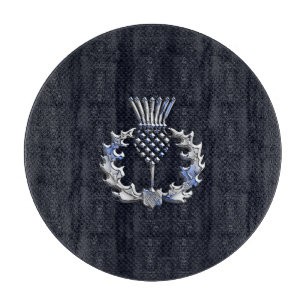 Planche À Découper Chrome comme le chardon d'écossais d'impression d