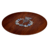 Planche À Découper Chrome Comme Mahogany Bois Grain Scottish Thistle (Coin)