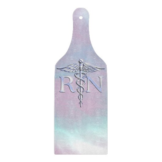 Planche À Découper Chrome Comme RN Caduceus Médicale Mère Pearl (Devant)