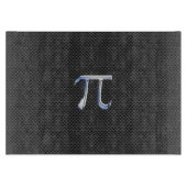 Planche À Découper Chrome en argent comme symbole Pi sur l'impression (Devant)