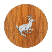 Planche À Découper Chrome Like Running Deer on Fine Teak (Devant)