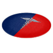 Planche À Découper Chrome Style Caduceus Médicale Symbole Ligue (Coin)