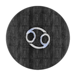 Planche À Découper Chrome Style Cancer Symbole Zodiaque