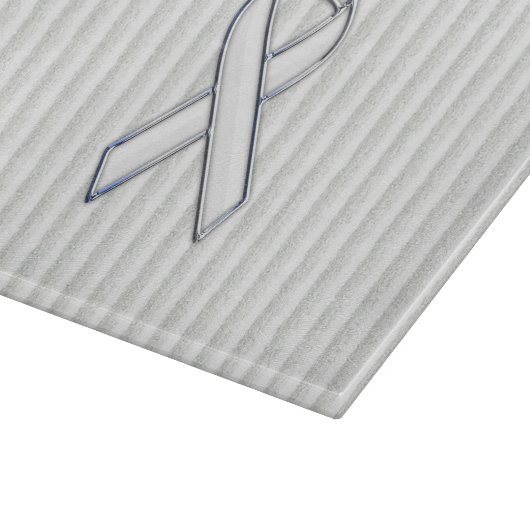 Planche À Découper Chrome White Ribbon Sensibilisation sur les bandes (Coin)
