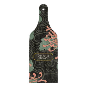 Planche À Découper Chrysanthème japonais Vintage spectaculaire