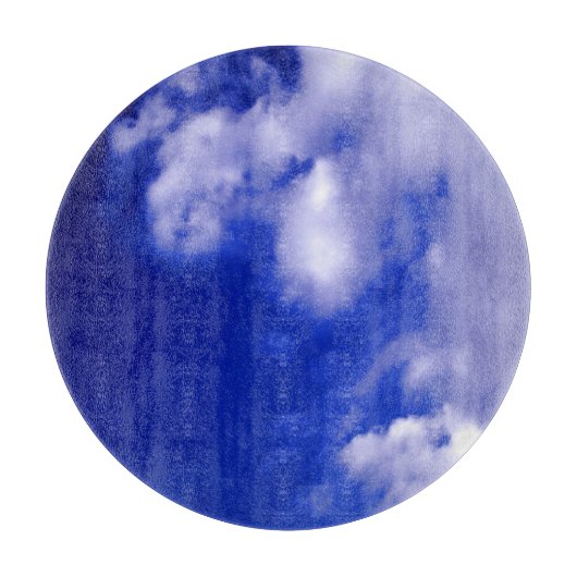 Planche À Découper Ciel bleu et nuages blancs (Devant)