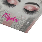 Planche À Découper Cils à Paillettes Roses (Coin)