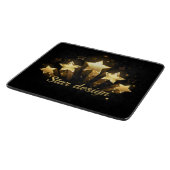 Planche À Découper Cinq étoiles d'or en noir (Coin)