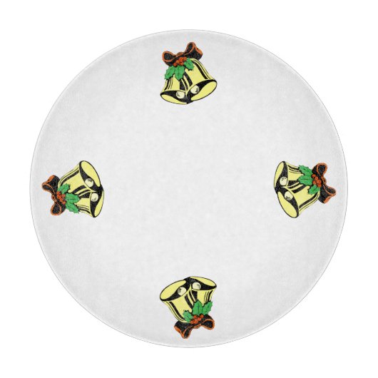 Planche à découper circulaire Boules de Noël (Devant)