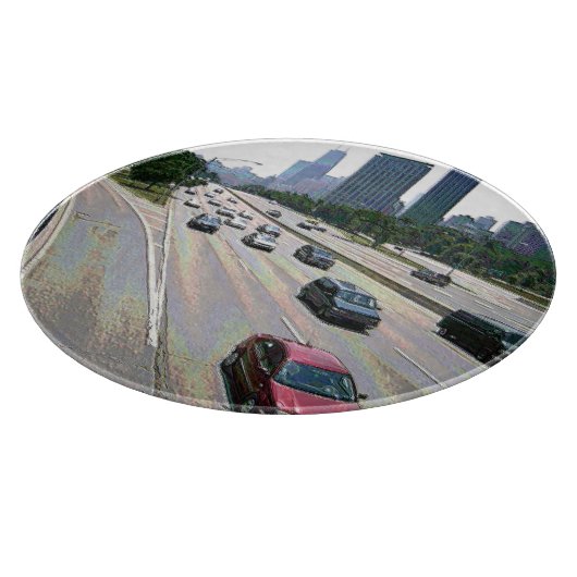 Planche À Découper Circulation à Chicago dans Sandstone (Coin)