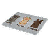 Planche À Découper Ciseaux de papier roche de pattes de chat (Coin)
