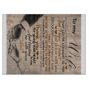 Planche À Découper Citation D'Amour Pour La Femme   Cadeau familial m