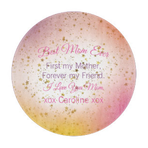 Planche À Découper Citation de Keepsaké rose Élégant Jour des mères m