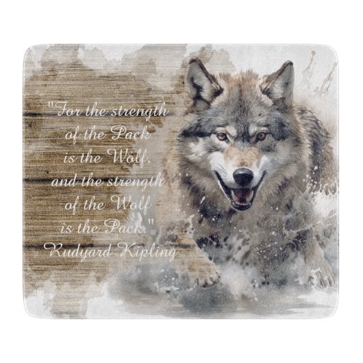 Planche À Découper Citation du Loup Sauvage (Devant)