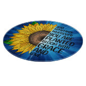 Planche À Découper Citation et tournesol tiré à la main (Coin)