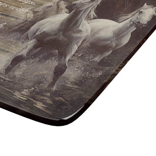 Planche À Découper Citation inspirée des Chevaux sauvages (Coin)