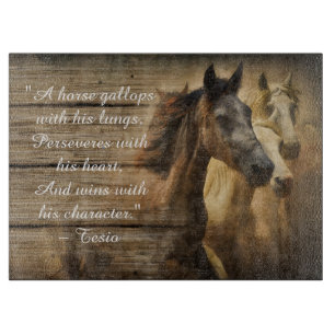 Planche À Découper Citation inspirée du troupeau sauvage de chevaux