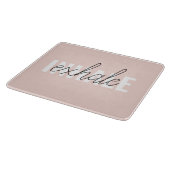 Planche À Découper Citation moderne Pastel Pink Inhale Exhale (Coin)