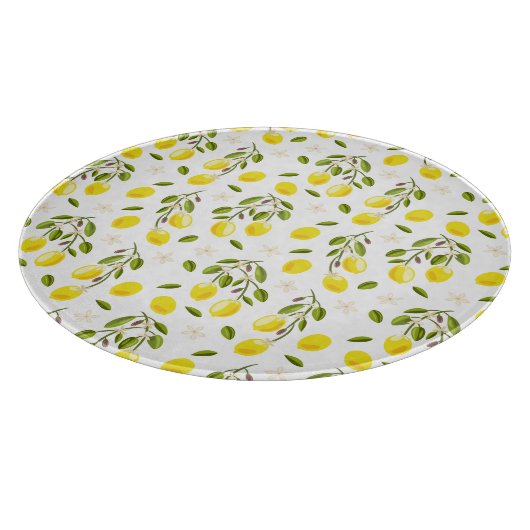Planche À Découper Citron, Citrus jaune et vert (Coin)